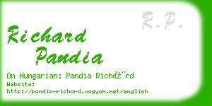 richard pandia business card